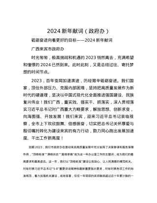 2024新年献词（政府办）.docx