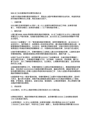 XXX总工会关爱高龄劳动模范实施办法.docx
