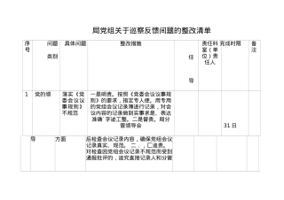 xx-局党组关于巡察反馈问题的整改清单.docx