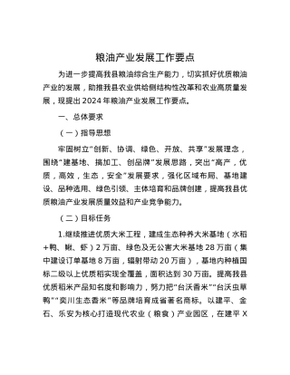 粮油产业发展工作要点.docx