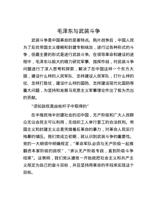 毛泽东与武装斗争.docx