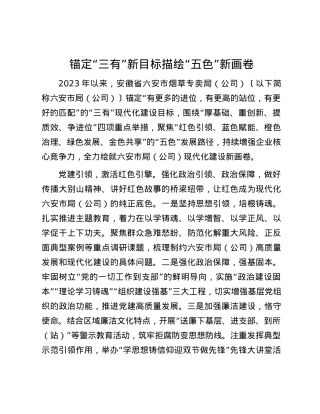 锚定“三有”新目标 描绘“五色”新画卷.docx