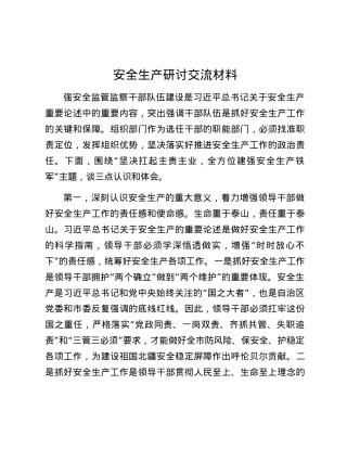 安全生产研讨交流材料.docx