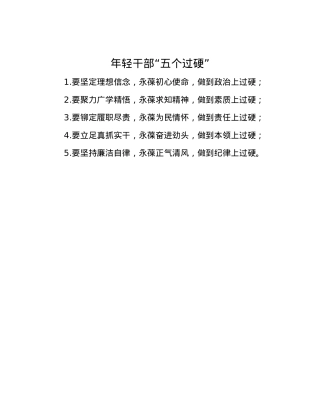年轻干部“五个过硬”.docx