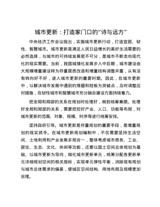城市更新：打造家门口的“诗与远方”.docx