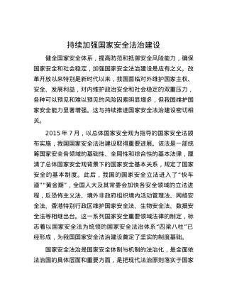 持续加强国家安全法治建设.docx