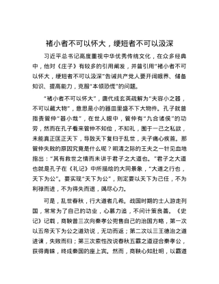 褚小者不可以怀大，绠短者不可以汲深.docx