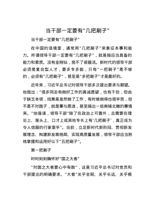 当干部一定要有“几把刷子”.docx