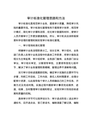 审计标准化管理思路和方法.docx