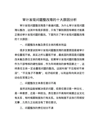 审计发现问题整改难的十大原因分析.docx