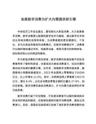 发展数字消费为扩大内需提供新引擎.docx