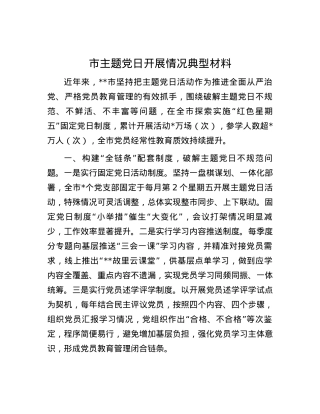 市主题党日开展情况典型材料.docx