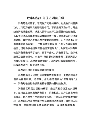 数字经济如何促进消费升级.docx