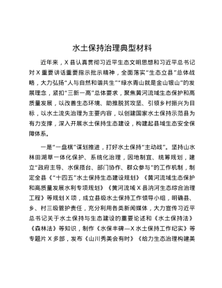 水土保持治理典型材料.docx