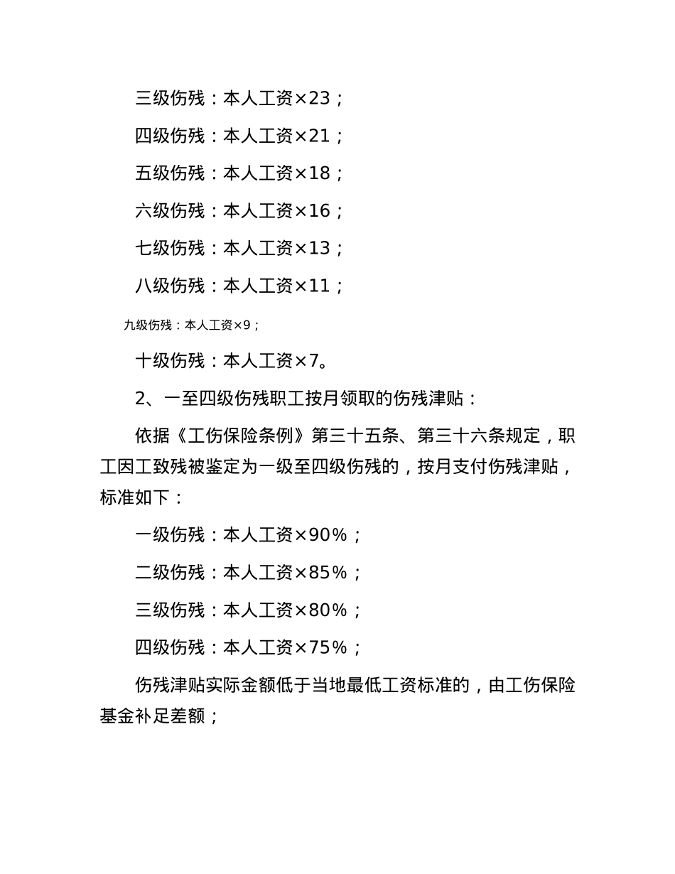 工伤赔偿费用清单（2024版，仅供参考）.docx_第3页