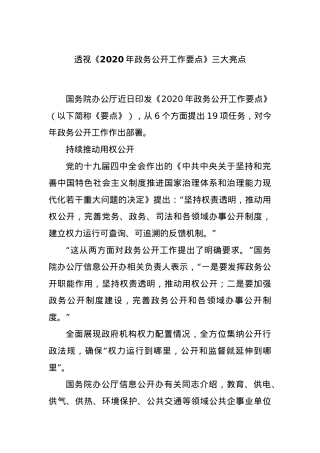 透视《2020年政务公开工作要点》三大亮点.docx
