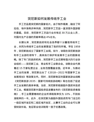 突尼斯如何发展传统手工业.docx