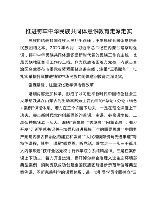 推进铸牢中华民族共同体意识教育走深走实.docx