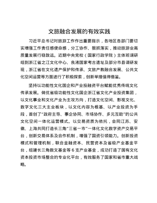 文旅融合发展的有效实践.docx