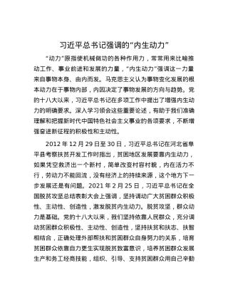习近平总书记强调的“内生动力”.docx
