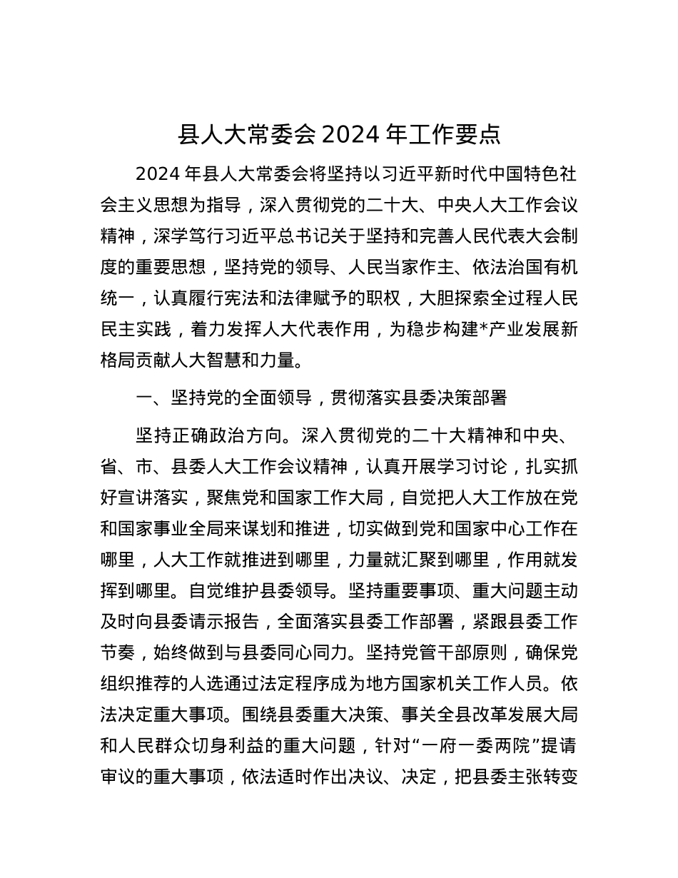 县人大常委会2024年工作要点.docx_第1页