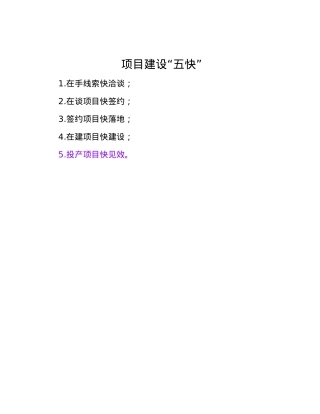 项目建设“五快”.docx