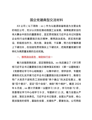 国企党建典型交流材料.docx