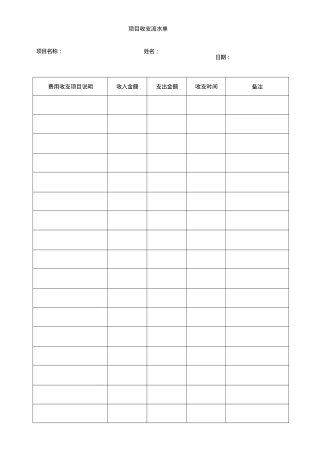 项目收支流水单.docx