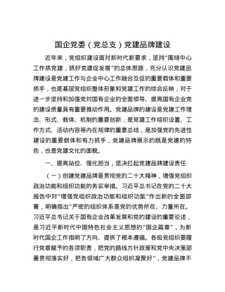 国企党委（党总支）党建品牌建设.docx