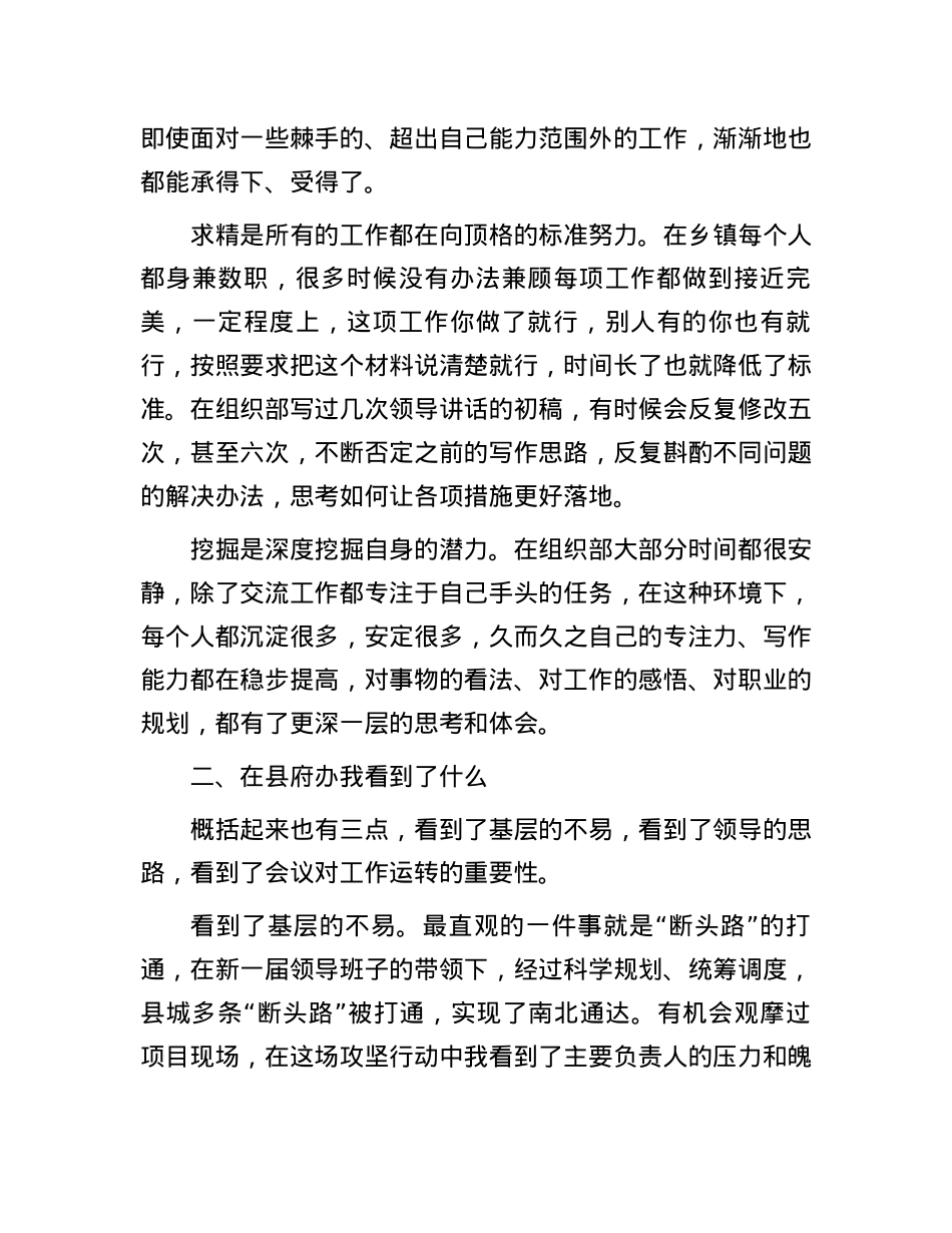 选调生刚到县府办的感悟.docx_第2页