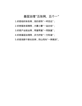 基层治理“五张网、五个一”.docx