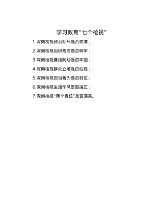 学习教育“七个检视”.docx