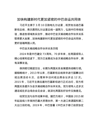 加快构建新时代更加紧密的中巴命运共同体.docx