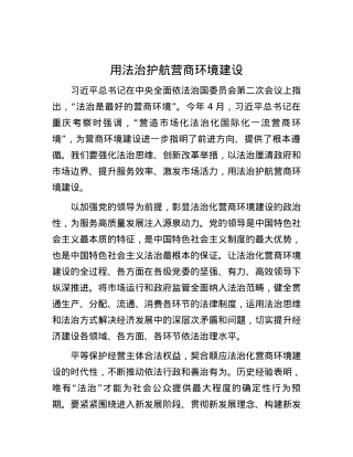 用法治护航营商环境建设.docx