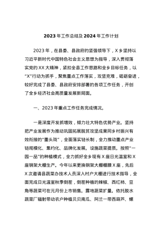 2023年工作总结及2024年工作计划 (2).docx