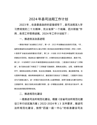 2024年县司法局工作计划.docx