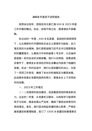 2023年度班子述职报告.docx