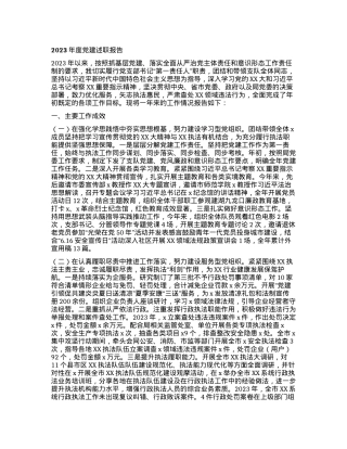 2023年度党建述职报告.docx