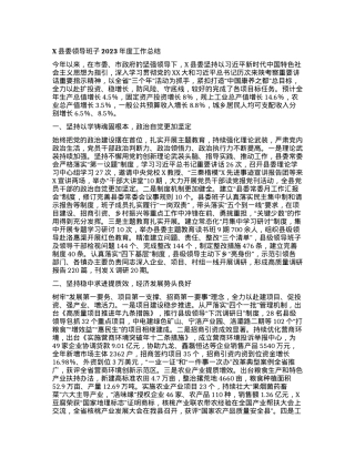 X县委领导班子2023年度工作总结.docx