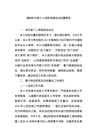 2023年度个人述职述德述法述廉报告.docx