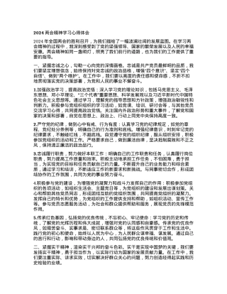 2024两会精神学习心得体会.docx