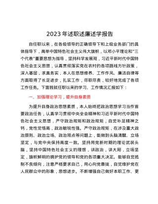 2023年述职述廉述学报告.docx