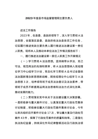 2023年度县市场监督管理局主要负责人.docx