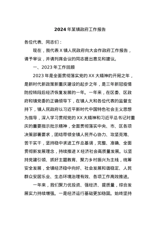 2024年某镇政府工作报告.docx