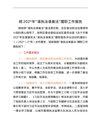 XX局2023年“谁执法谁普法”履职工作报告.docx