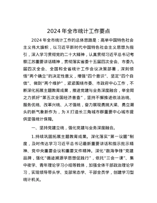 2024年全市统计工作要点.docx