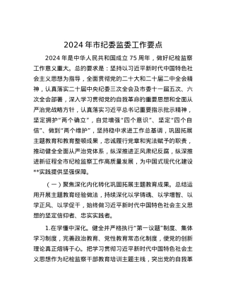 2024年市纪委监委工作要点.docx