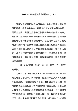 2023年度主题教育心得体会（11）.docx