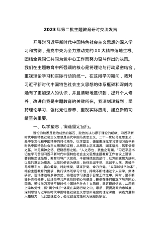 2023年第二批主题教育研讨交流发言 (9).docx