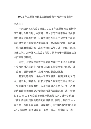 2023年主题教育民主生活会会前学习研讨发言材料 (3).docx